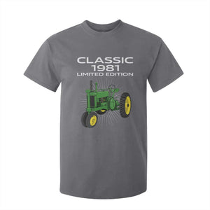 45th Birthday 1981 Limited Edition Classic Farm Tractor T Shirt For Kid