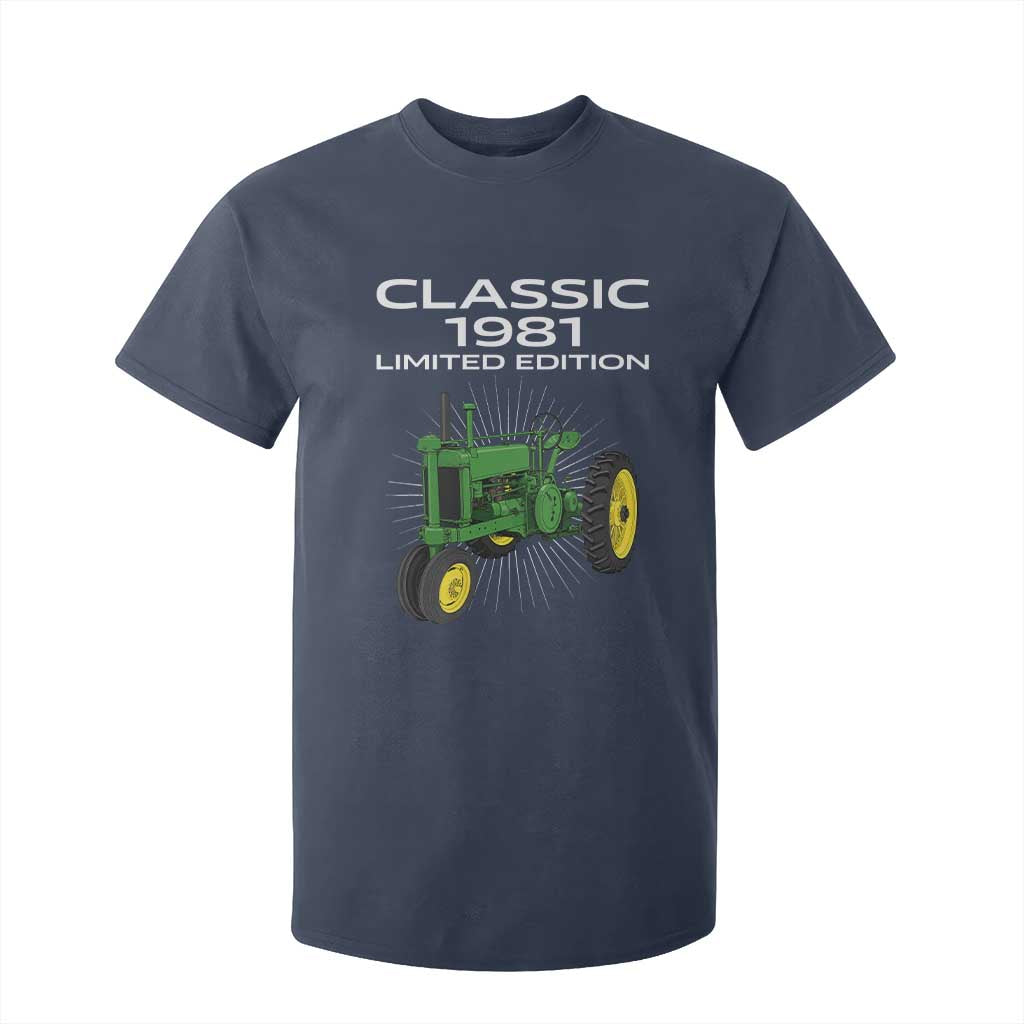 45th Birthday 1981 Limited Edition Classic Farm Tractor T Shirt For Kid