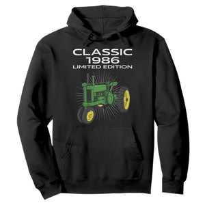 40th Birthday 1986 Limited Edition Classic Farm Tractor Hoodie