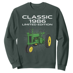 40th Birthday 1986 Limited Edition Classic Farm Tractor Sweatshirt