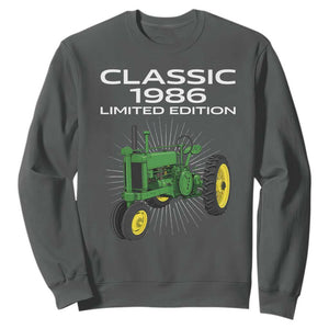 40th Birthday 1986 Limited Edition Classic Farm Tractor Sweatshirt