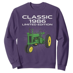 40th Birthday 1986 Limited Edition Classic Farm Tractor Sweatshirt