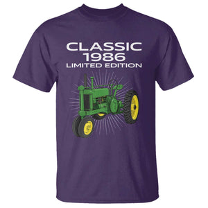 40th Birthday 1986 Limited Edition Classic Farm Tractor T Shirt