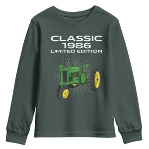 40th Birthday 1986 Limited Edition Classic Farm Tractor Youth Sweatshirt