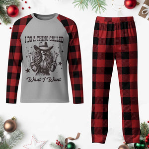 Black Cowgirl Plaid Pajama Set I Do A Thing Called What I Want TS14 Buffalo Plaid Print Your Wear
