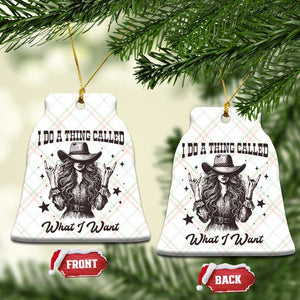 Black Cowgirl Ceramic Ornament I Do A Thing Called What I Want TS14 Print Your Wear