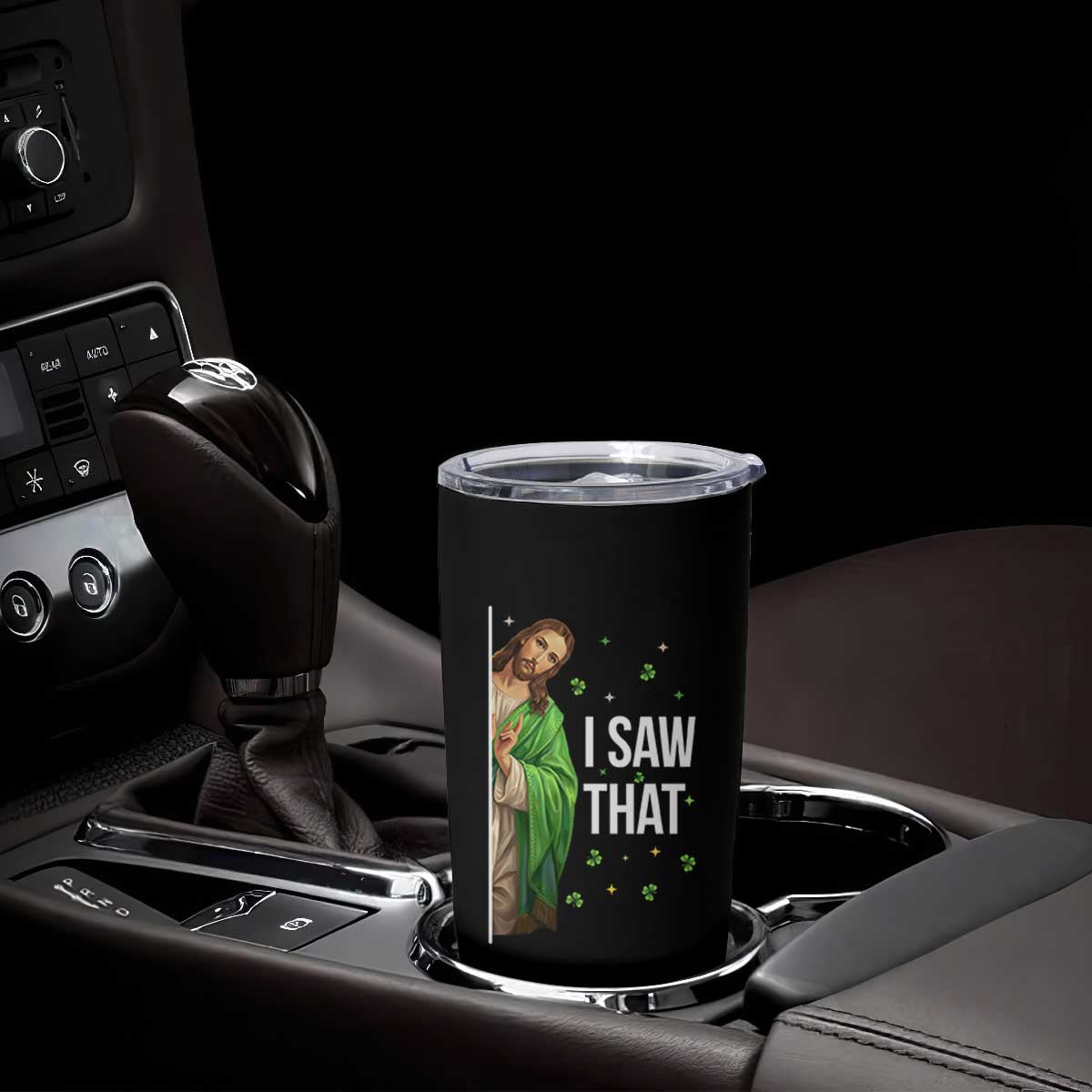 Christian Jesus St Patricks Day Meme Tumbler Cup I Saw That TS14 Print Your Wear