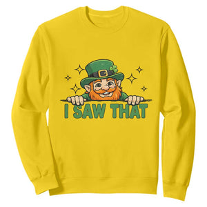 I Saw That Sweatshirt Funny Leprechaun St Patricks Day Meme TS14 Daisy Print Your Wear