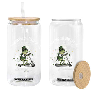 Funny Frog St Patricks Day Meme Glass Can Off To Start The Shenanigans TS14 Print Your Wear