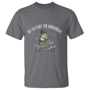 Funny Frog St Patricks Day Meme T Shirt Off To Start The Shenanigans TS14 Charcoal Print Your Wear