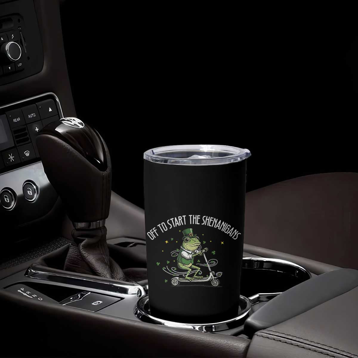 Funny Frog St Patricks Day Meme Tumbler Cup Off To Start The Shenanigans TS14 Print Your Wear