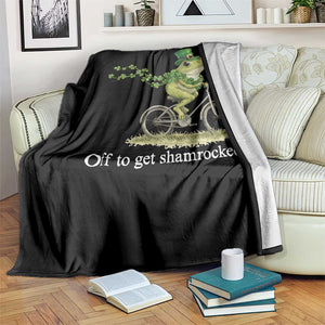 Funny Frog St Patricks Day Meme Throw Blanket Off To Get Shamrocked TS14 Print Your Wear