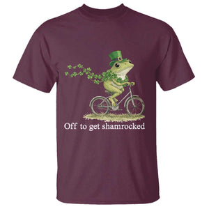 Funny Frog St Patricks Day Meme T Shirt Off To Get Shamrocked TS14 Maroon Print Your Wear