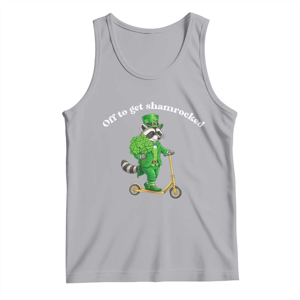 Funny Raccoon St Patricks Day Meme Tank Top Off To Get Shamrocked TS14 Athletic Heather Print Your Wear