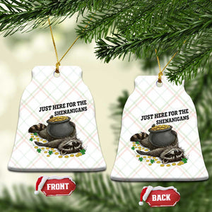 Funny Raccoon St Patricks Day Meme Ceramic Ornament Just Here For The Shenanigans TS14 Print Your Wear