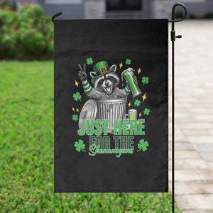 Funny Raccoon Drinking Beer St Patricks Day Garden Flag Just Here For The Shenanigans TS14 Print Your Wear