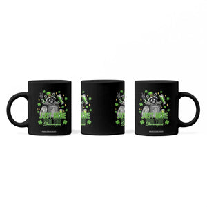 Funny Raccoon Drinking Beer St Patricks Day Coffee Mug Just Here For The Shenanigans TS14 Print Your Wear