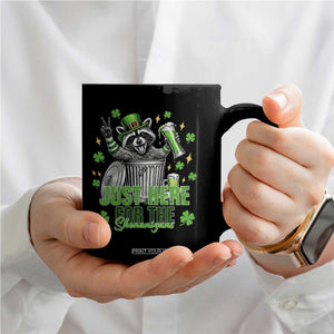 Funny Raccoon Drinking Beer St Patricks Day Coffee Mug Just Here For The Shenanigans TS14 Print Your Wear