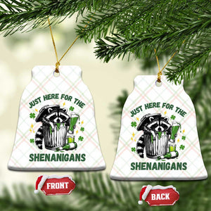 Funny Raccoon St Patricks Day Meme Ceramic Ornament Trash Panda Just Here For The Shenanigans TS14 Print Your Wear
