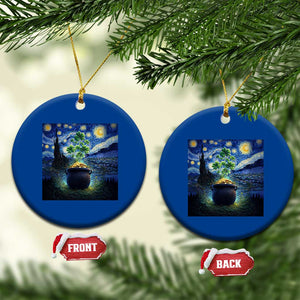 St Patricks Day Starry Night Shamrock Van Gogh Art Ceramic Ornament TS14 1pc Blue Print Your Wear