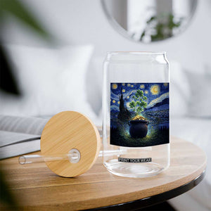 St Patricks Day Starry Night Shamrock Van Gogh Art Glass Can TS14 Print Your Wear