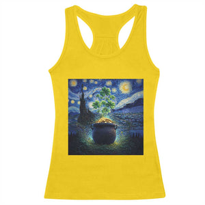 St Patricks Day Starry Night Shamrock Van Gogh Art Racerback Tank Top TS14 Daisy Print Your Wear