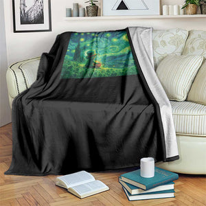 St Patricks Day Starry Night Leprechaun Shamrock Van Gogh Throw Blanket TS14 Print Your Wear