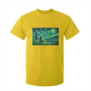 St Patricks Day Starry Night Leprechaun Shamrock Van Gogh T Shirt For Kid TS14 Daisy Print Your Wear