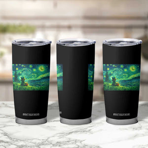 St Patricks Day Starry Night Leprechaun Shamrock Van Gogh Tumbler Cup TS14 Print Your Wear