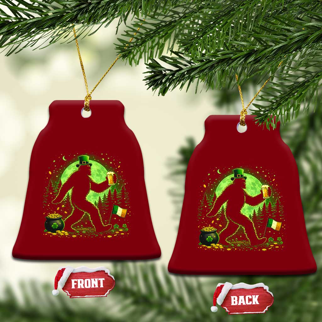 Funny Bigfoot St Patricks Day Ceramic Ornament Sasquatch Drinking Green Beer Lover TS14 Print Your Wear