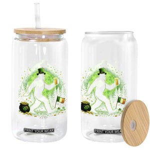 Funny Bigfoot St Patricks Day Glass Can Sasquatch Drinking Green Beer Lover TS14 Print Your Wear