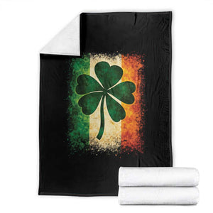 Retro Ireland Shamrock Irish Flag St Patricks Day Throw Blanket TS14 Black Print Your Wear