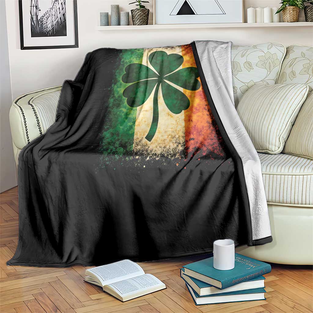 Retro Ireland Shamrock Irish Flag St Patricks Day Throw Blanket TS14 Print Your Wear