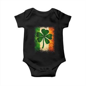 Retro Ireland Shamrock Irish Flag St Patricks Day Baby Onesie TS14 Black Print Your Wear