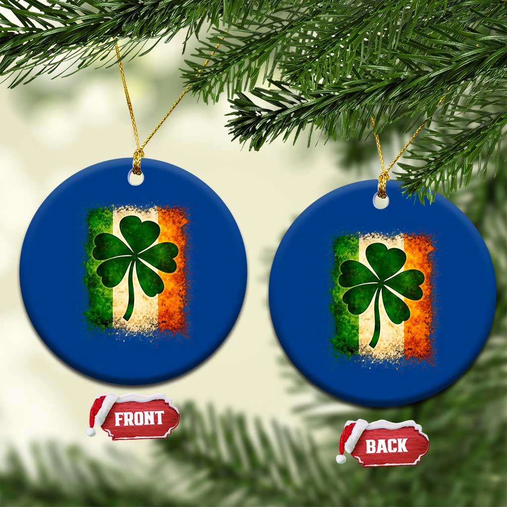 Retro Ireland Shamrock Irish Flag St Patricks Day Ceramic Ornament TS14 1pc Blue Print Your Wear