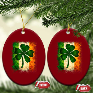 Retro Ireland Shamrock Irish Flag St Patricks Day Ceramic Ornament TS14 Print Your Wear