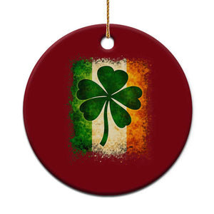 Retro Ireland Shamrock Irish Flag St Patricks Day Ceramic Ornament TS14 1pc Red Print Your Wear