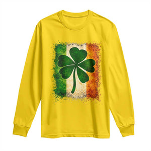 Retro Ireland Shamrock Irish Flag St Patricks Day Long Sleeve Shirt TS14 Daisy Print Your Wear
