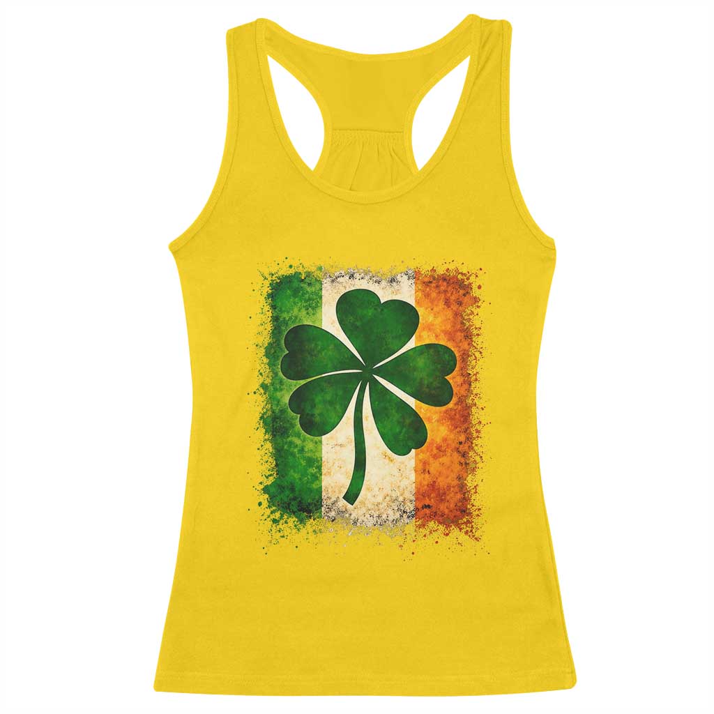 Retro Ireland Shamrock Irish Flag St Patricks Day Racerback Tank Top TS14 Daisy Print Your Wear