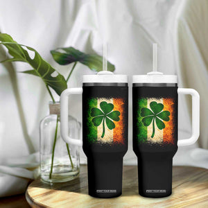 Retro Ireland Shamrock Irish Flag St Patricks Day Tumbler With Handle TS14 Print Your Wear