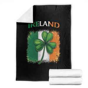 Vintage Ireland Shamrock Irish Flag St Patricks Day Throw Blanket TS14 Black Print Your Wear