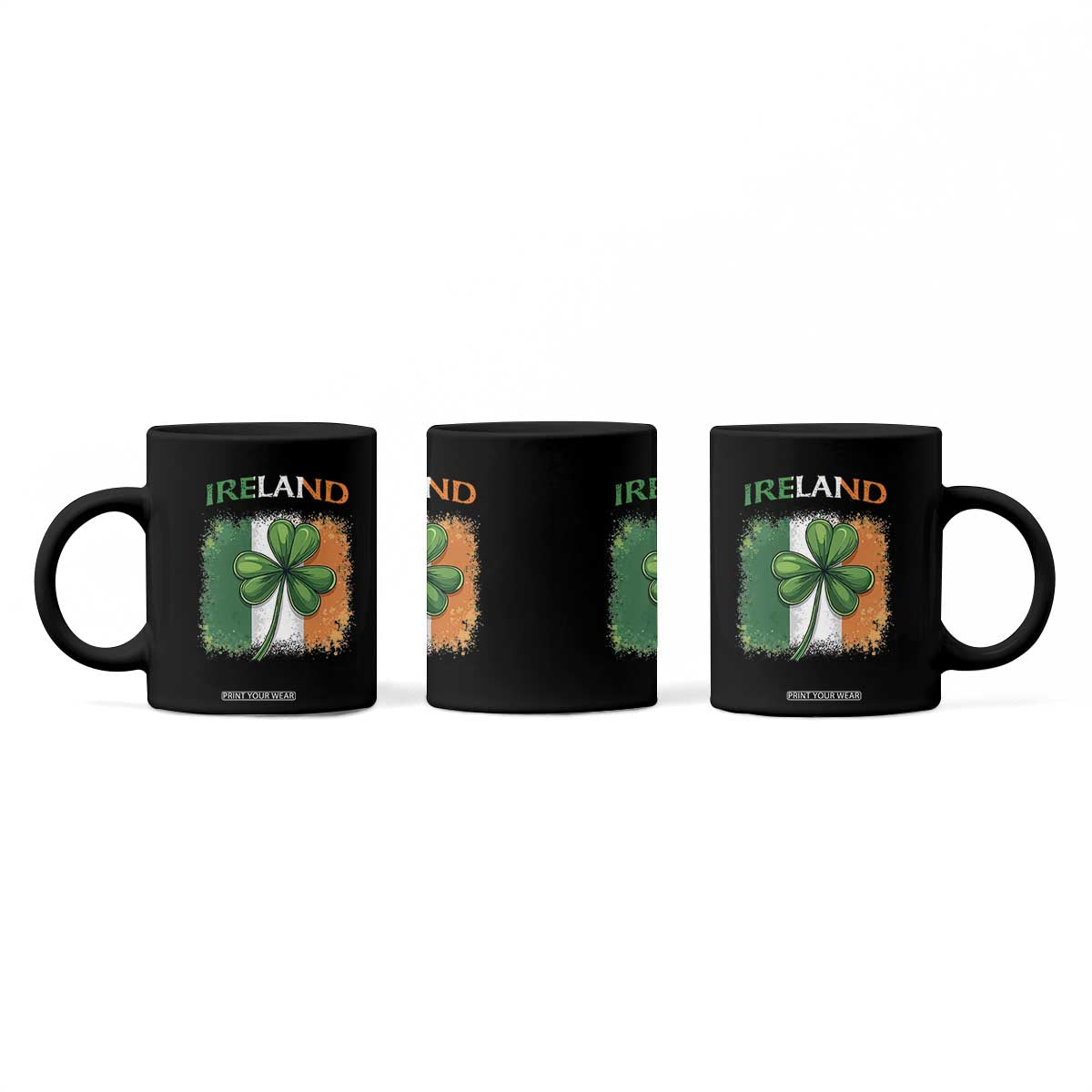 Vintage Ireland Shamrock Irish Flag St Patricks Day Coffee Mug TS14 Print Your Wear