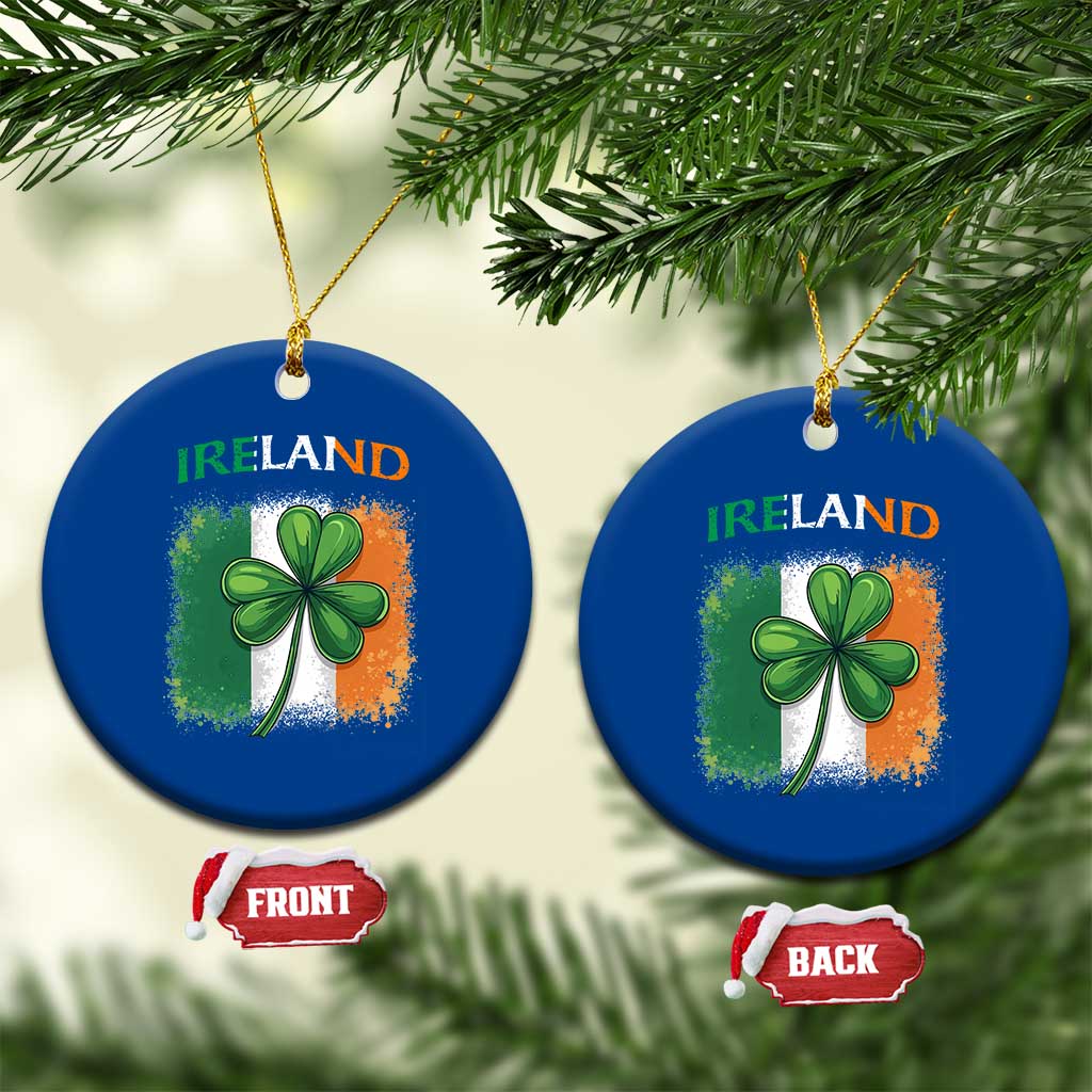 Vintage Ireland Shamrock Irish Flag St Patricks Day Ceramic Ornament TS14 1pc Blue Print Your Wear