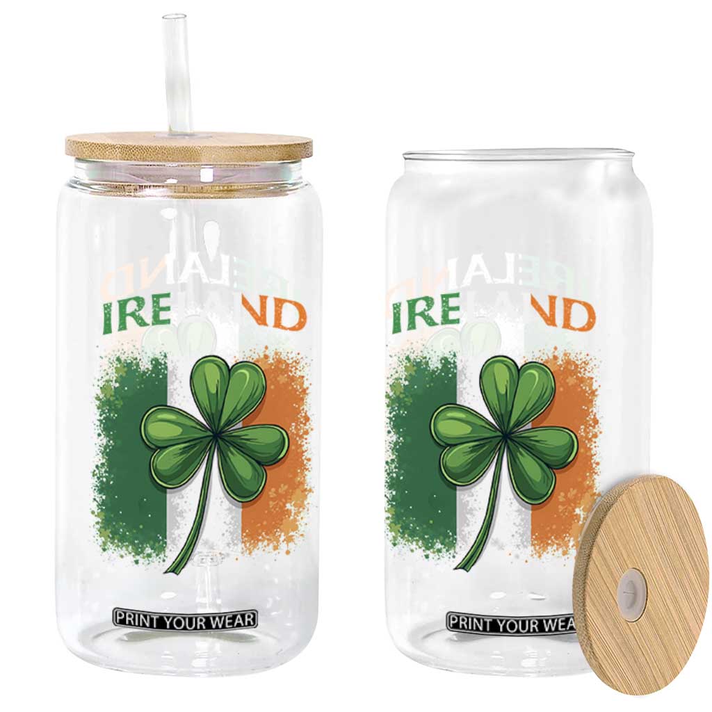 Vintage Ireland Shamrock Irish Flag St Patricks Day Glass Can TS14 Print Your Wear