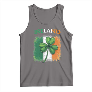 Vintage Ireland Shamrock Irish Flag St Patricks Day Tank Top TS14 Deep Heather Print Your Wear