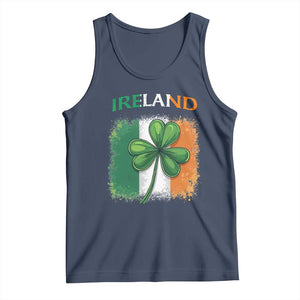 Vintage Ireland Shamrock Irish Flag St Patricks Day Tank Top TS14 Navy Print Your Wear