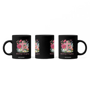 Blooming in His Grace Coffee Mug Boho Wildflower Christian Faith Bible Verse TS14 Print Your Wear