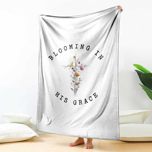 Blooming in His Grace Throw Blanket Boho Wildflower Christian Faith TS14 Print Your Wear