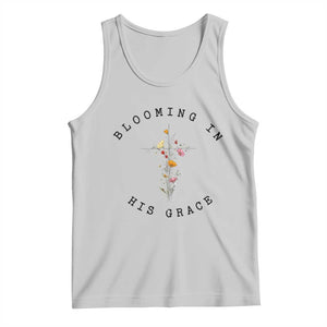Blooming in His Grace Tank Top Boho Wildflower Christian Faith TS14 Ash Print Your Wear