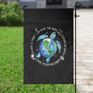 Earth Day Sea Turtle Garden Flag Save Bees Plant Trees Clean Seas Environmentalist TS14 Print Your Wear